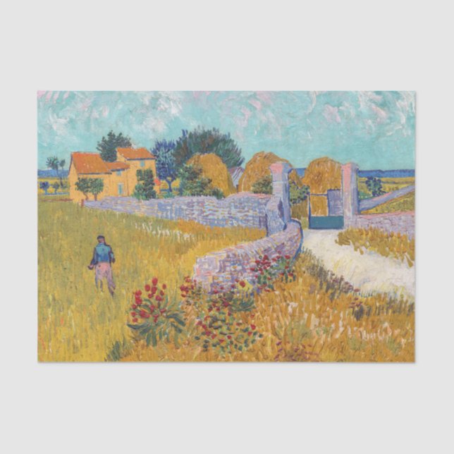 Vincent van Gogh - Farmhouse in Provence Tissue Paper (Front)