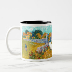 Vincent van Gogh Farmhouse in Provence Two-Tone Coffee Mug