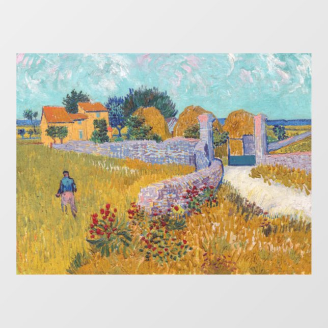 Vincent van Gogh - Farmhouse in Provence Window Cling (Sheet)