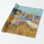 Vincent van Gogh - Farmhouse in Provence Wrapping Paper<br><div class="desc">Farmhouse in Provence / Ferme en Provence - Vincent van Gogh,  1888</div>