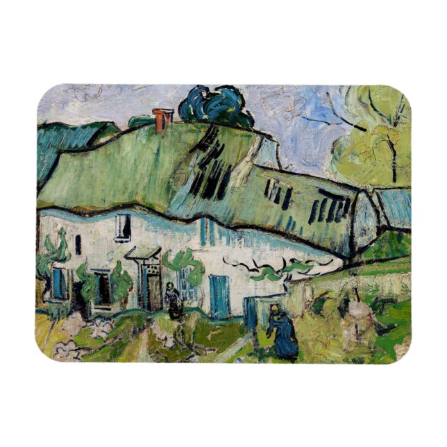 Vincent van Gogh - Farmhouse with Two Figures Magnet (Horizontal)
