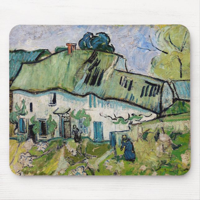 Vincent van Gogh - Farmhouse with Two Figures Mouse Mat (Front)