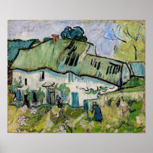 Vincent van Gogh - Farmhouse with Two Figures Poster