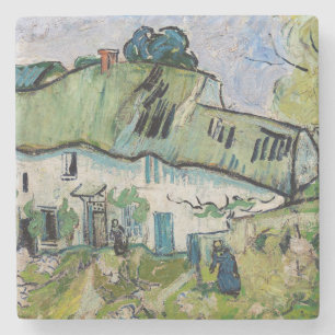 Vincent van Gogh - Farmhouse with Two Figures Stone Coaster