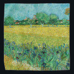 Vincent van Gogh - Field with Irises near Arles Bandana<br><div class="desc">Field with Irises near Arles / View of Arles with Irises in the Foreground - Vincent van Gogh,  Oil on Canvas,  1888</div>