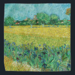 Vincent van Gogh - Field with Irises near Arles Bandana<br><div class="desc">Field with Irises near Arles / View of Arles with Irises in the Foreground - Vincent van Gogh,  Oil on Canvas,  1888</div>