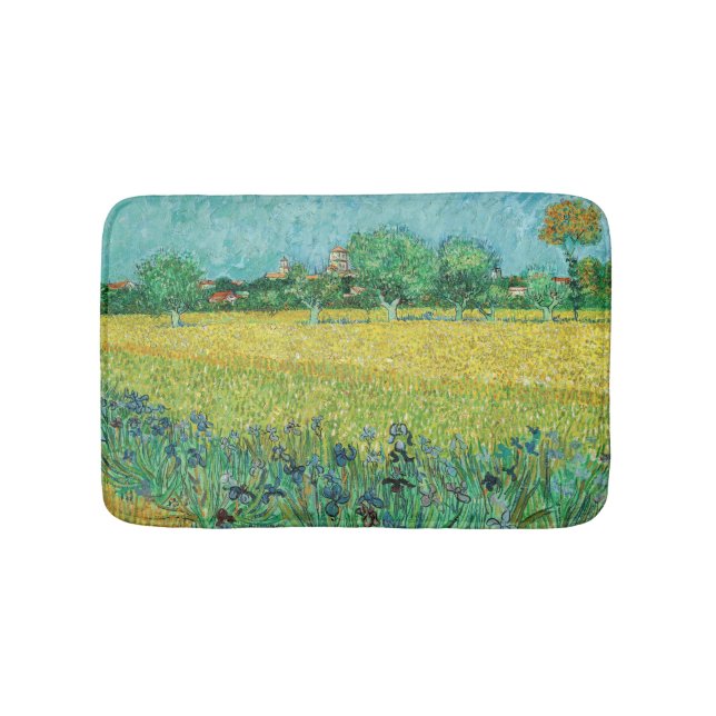 Vincent van Gogh - Field with Irises near Arles Bath Mat (Front)