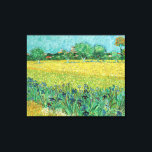 Vincent van Gogh - Field with Irises near Arles Canvas Print<br><div class="desc">Field with Irises near Arles / View of Arles with Irises in the Foreground - Vincent van Gogh,  Oil on Canvas,  1888</div>