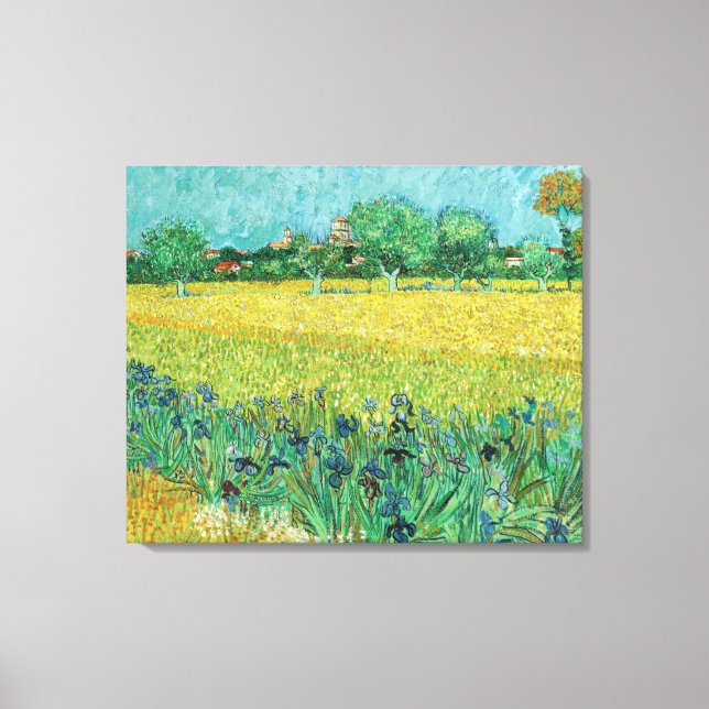 Vincent van Gogh - Field with Irises near Arles Canvas Print (Front)