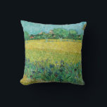 Vincent van Gogh - Field with Irises near Arles Cushion<br><div class="desc">Field with Irises near Arles / View of Arles with Irises in the Foreground - Vincent van Gogh,  Oil on Canvas,  1888</div>