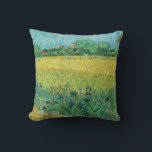 Vincent van Gogh - Field with Irises near Arles Cushion<br><div class="desc">Field with Irises near Arles / View of Arles with Irises in the Foreground - Vincent van Gogh,  Oil on Canvas,  1888</div>