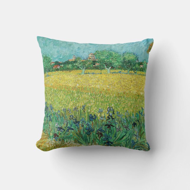 Vincent van Gogh - Field with Irises near Arles Cushion (Front)