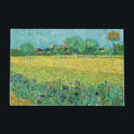 Vincent van Gogh - Field with Irises near Arles Doormat<br><div class="desc">Field with Irises near Arles / View of Arles with Irises in the Foreground - Vincent van Gogh,  Oil on Canvas,  1888</div>