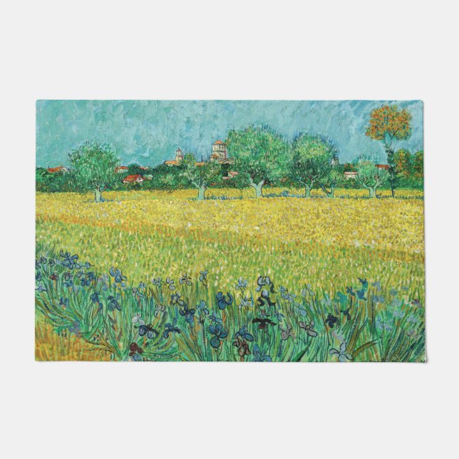 Vincent van Gogh - Field with Irises near Arles Doormat (Front)
