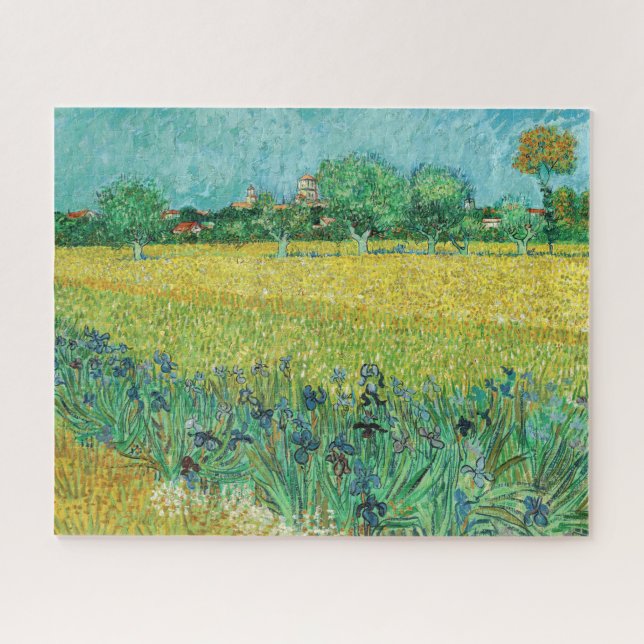 Vincent van Gogh - Field with Irises near Arles Jigsaw Puzzle (Horizontal)