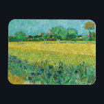 Vincent van Gogh - Field with Irises near Arles Magnet<br><div class="desc">Field with Irises near Arles / View of Arles with Irises in the Foreground - Vincent van Gogh,  Oil on Canvas,  1888</div>