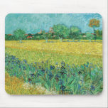 Vincent van Gogh - Field with Irises near Arles Mouse Mat<br><div class="desc">Field with Irises near Arles / View of Arles with Irises in the Foreground - Vincent van Gogh,  Oil on Canvas,  1888</div>