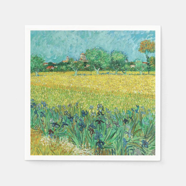 Vincent van Gogh - Field with Irises near Arles Napkin (Front)