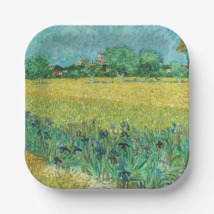 Vincent van Gogh - Field with Irises near Arles Paper Plate