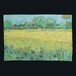 Vincent van Gogh - Field with Irises near Arles Pillowcase<br><div class="desc">Field with Irises near Arles / View of Arles with Irises in the Foreground - Vincent van Gogh,  Oil on Canvas,  1888</div>