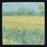 Vincent van Gogh - Field with Irises near Arles Stone Coaster<br><div class="desc">Field with Irises near Arles / View of Arles with Irises in the Foreground - Vincent van Gogh,  Oil on Canvas,  1888</div>