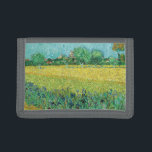Vincent van Gogh - Field with Irises near Arles Trifold Wallet<br><div class="desc">Field with Irises near Arles / View of Arles with Irises in the Foreground - Vincent van Gogh,  Oil on Canvas,  1888</div>