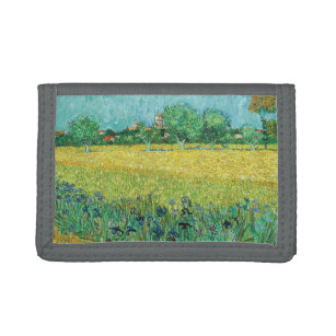 Vincent van Gogh - Field with Irises near Arles Trifold Wallet