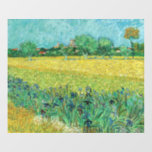 Vincent van Gogh - Field with Irises near Arles Window Cling<br><div class="desc">Field with Irises near Arles / View of Arles with Irises in the Foreground - Vincent van Gogh,  Oil on Canvas,  1888</div>