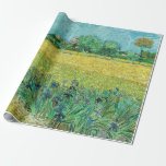 Vincent van Gogh - Field with Irises near Arles Wrapping Paper<br><div class="desc">Field with Irises near Arles / View of Arles with Irises in the Foreground - Vincent van Gogh,  Oil on Canvas,  1888</div>