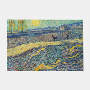 Vincent van Gogh - Field with ploughing farmers Doormat