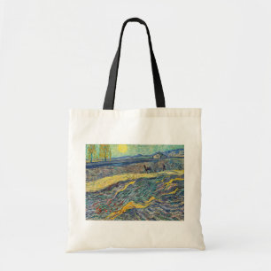 Vincent van Gogh - Field with ploughing farmers Tote Bag