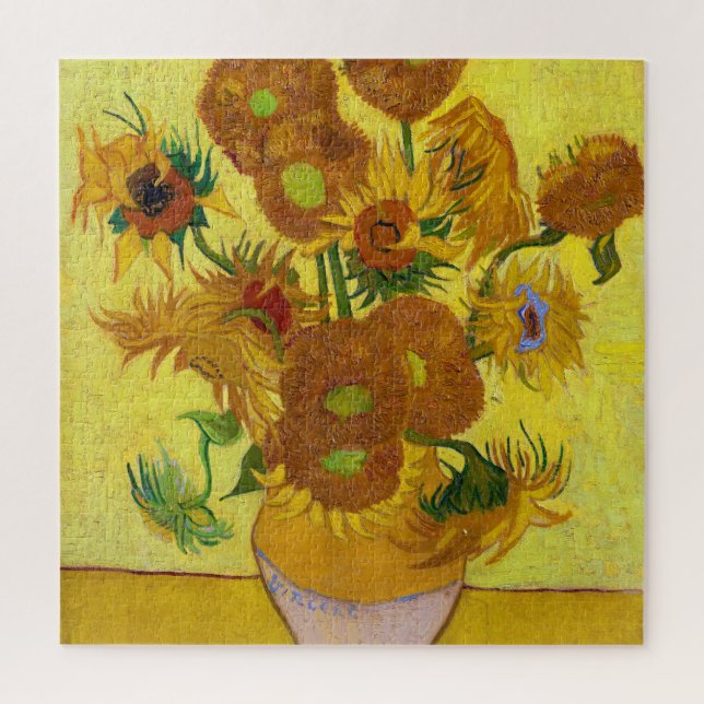 Vincent Van Gogh Fifteen Sunflowers In a Vase Art Jigsaw Puzzle (Vertical)