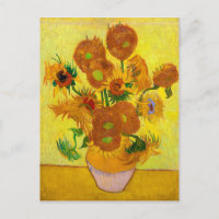 Vincent Van Gogh Fifteen Sunflowers In a Vase Art