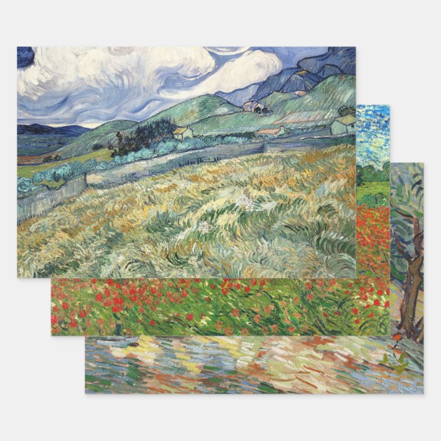 Vincent Van Gogh Fine Art Decoupage  Wrapping Paper Sheet (Set)
