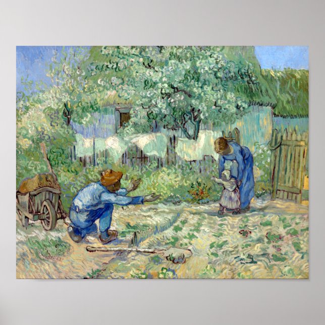 Vincent van Gogh First Steps, after Millet Poster (Front)