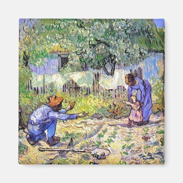 Vincent Van Gogh - First Steps - Father's Day Art Magnet (Front)