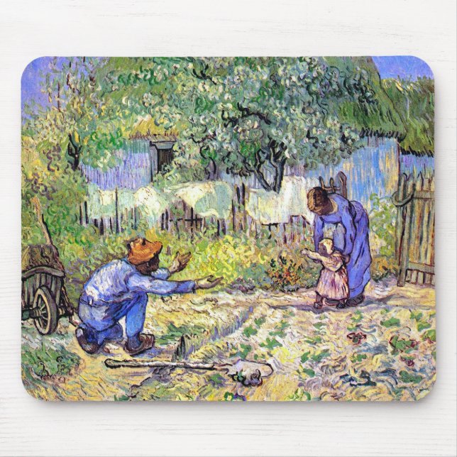 Vincent Van Gogh - First Steps - Father's Day Art Mouse Mat (Front)