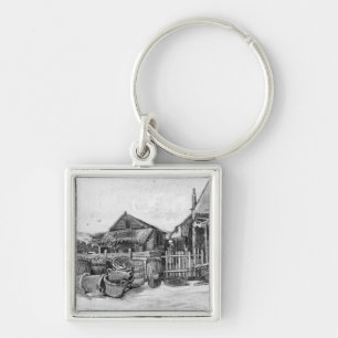 Vincent van Gogh   Fish drying barn, Scheveningen Key Ring