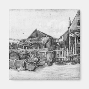 Vincent van Gogh   Fish drying barn, Scheveningen Magnet