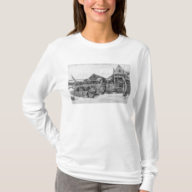 Vincent van Gogh | Fish drying barn, Scheveningen T-Shirt (Front)