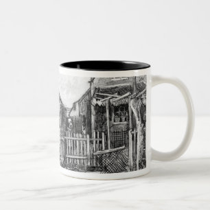 Vincent van Gogh   Fish drying barn, Scheveningen Two-Tone Coffee Mug