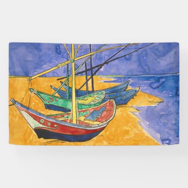 Vincent van Gogh - Fishing Boats on the Beach Banner (Horizontal)