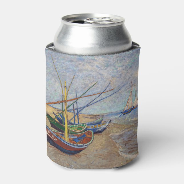 Vincent van Gogh - Fishing Boats on the Beach Can Cooler (Can Front)