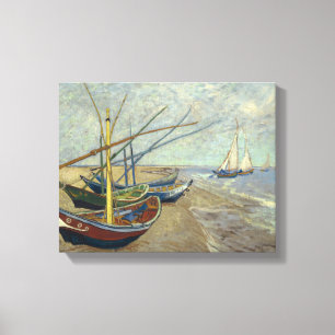 Vincent van Gogh - Fishing Boats on the Beach Canvas Print