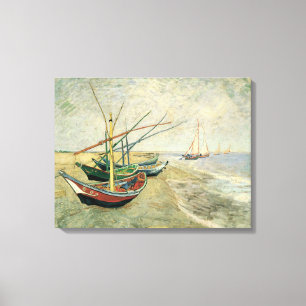 Vincent van Gogh - Fishing Boats on the Beach Canvas Print