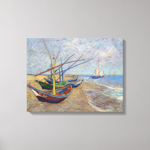 Vincent van Gogh - Fishing Boats on the Beach Canvas Print