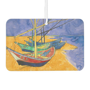 Vincent van Gogh - Fishing Boats on the Beach Car Air Freshener