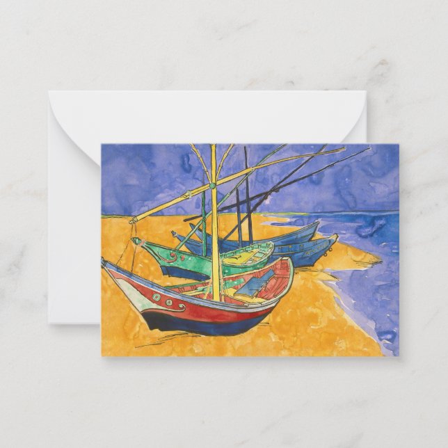 Vincent van Gogh - Fishing Boats on the Beach Card (Front)