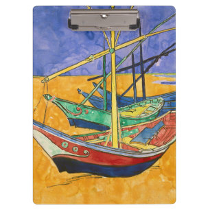 Vincent van Gogh - Fishing Boats on the Beach Clipboard