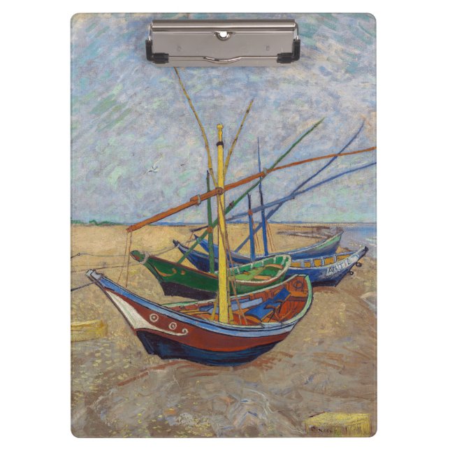 Vincent van Gogh - Fishing Boats on the Beach Clipboard (Front)